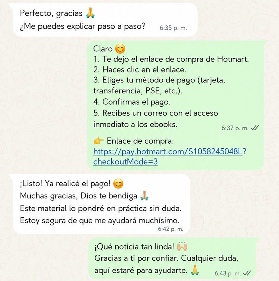 Testimonio de Fernanda por WhatsApp